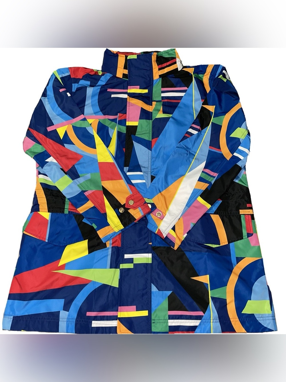 Lauren Ralph Lauren Taffeta Nautical Print Windbreaker Jacket Women Size Medium